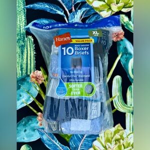 😃 Hanes Boys Tagless Extra Large 16 18 Boxer Briefs 10 ct Color Mix XL Underwear